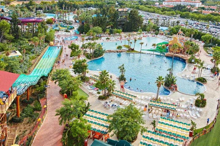 Pools and tropical landscaping at Caribe Aquatic Park