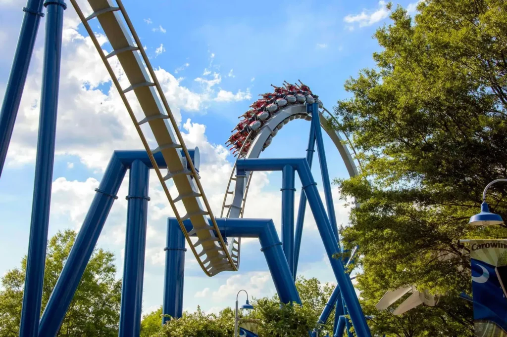 Roller coaster at Carowinds