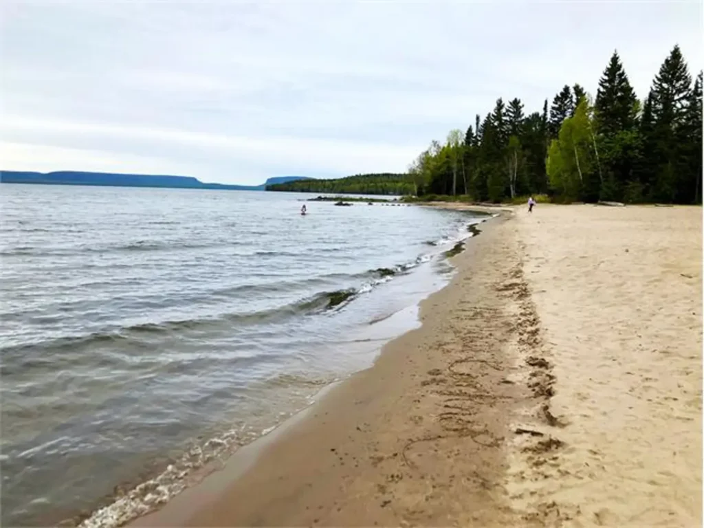 Lake Superior beach at Chippewa Park in Thunder Bay