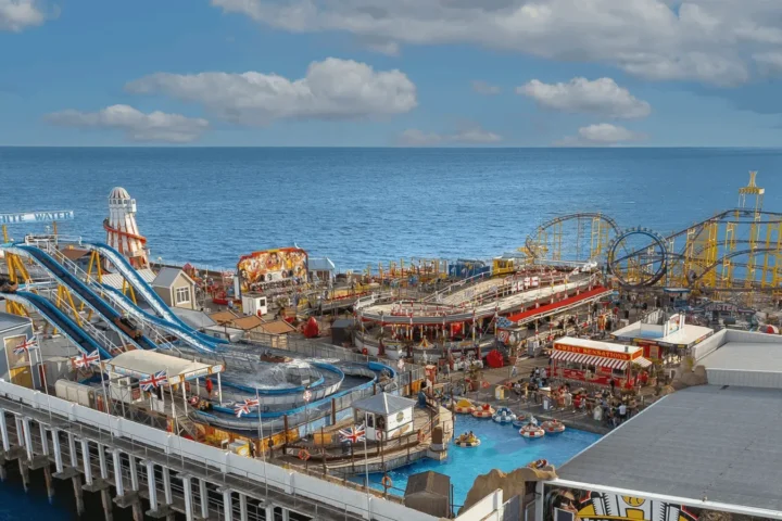 Seafront rides at Clacton Pier