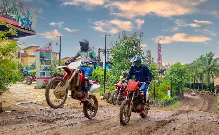 Motocross activity at Della Adventure Park near Lonavala