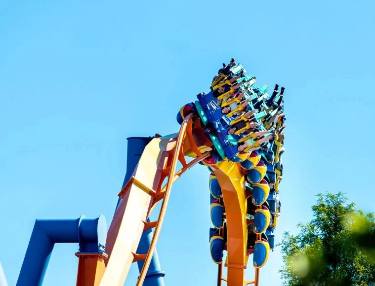 Riders on Talon at Dorney Park