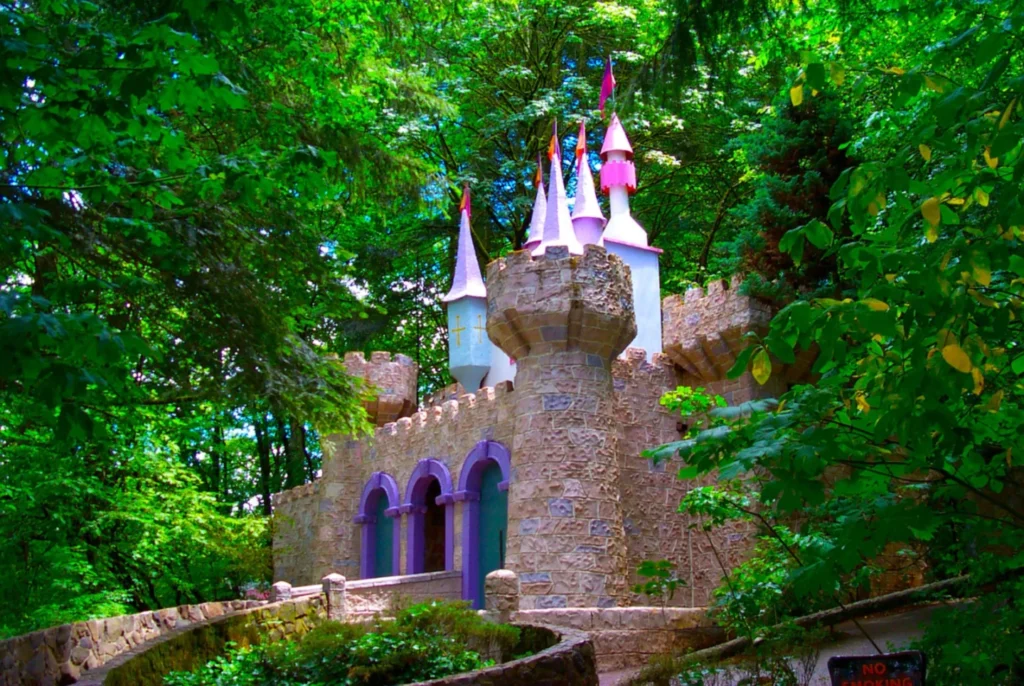 Storybook castle at Enchanted Forest in Oregon
