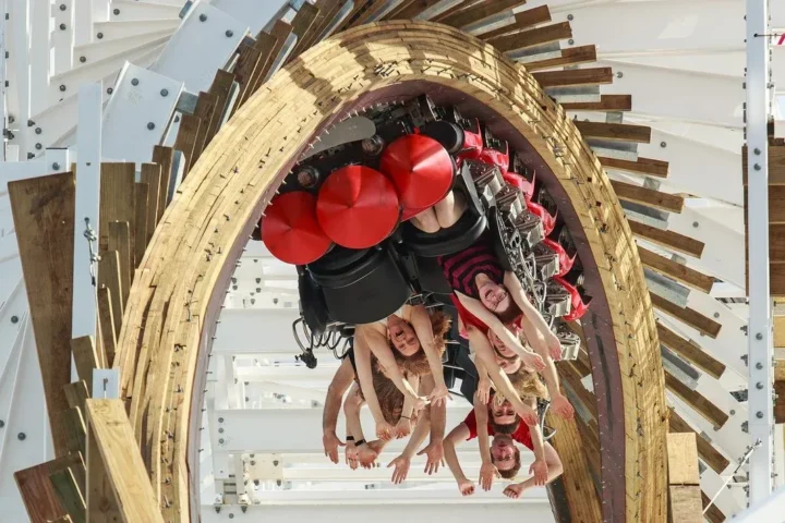 Guests riding Mine Blower at Fun Spot America Kissimmee