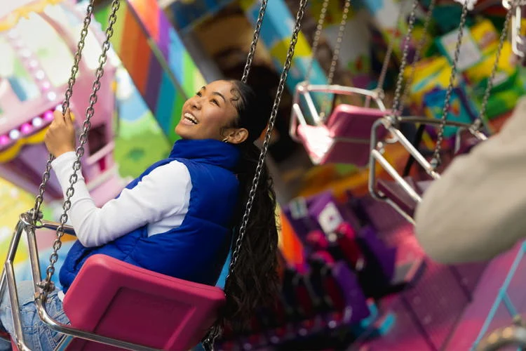Indoor rides at Galaxyland in West Edmonton Mall