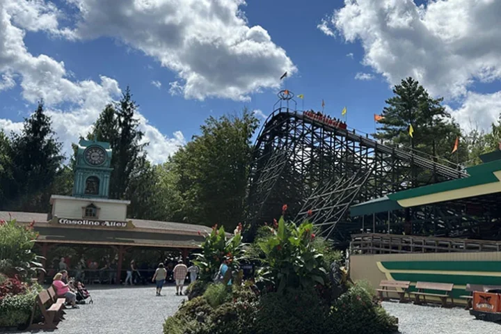 Phoenix wooden roller coaster at Knoebels