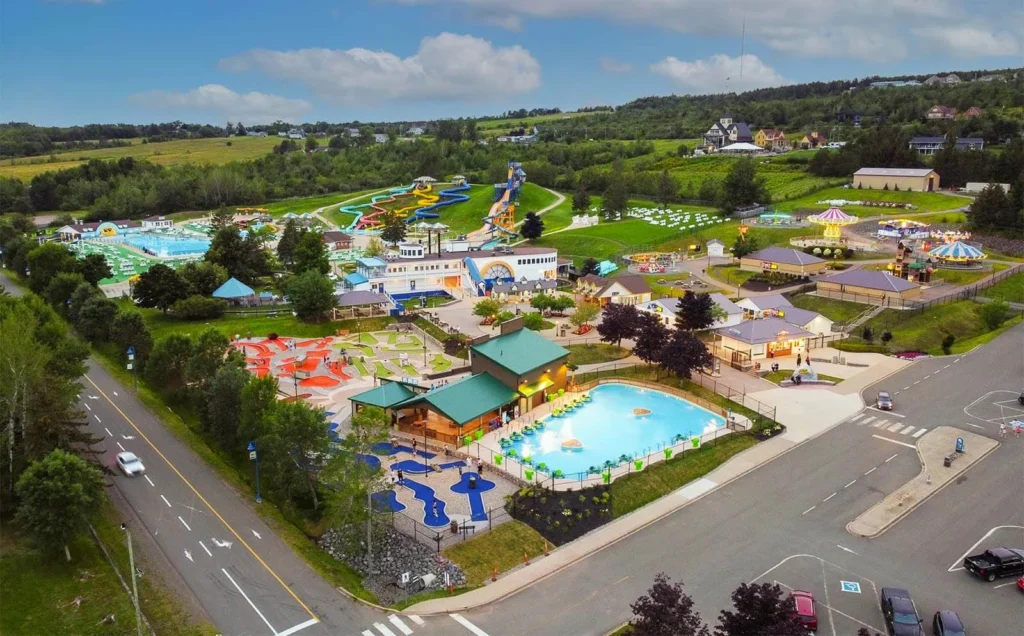 Aerial view of Magic Mountain in Moncton