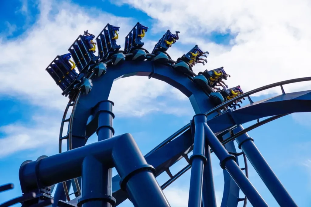 Roller coaster at Mid America Adventure in Eureka, Missouri