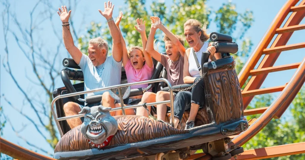 Visitors enjoying Parc Bagatelle