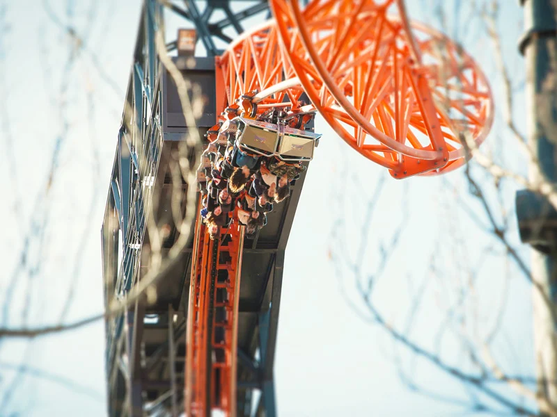 Abismo roller coaster at Parque de Atracciones de Madrid