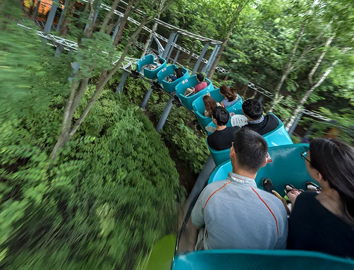 Family coaster in Play Village at Korean Folk Village