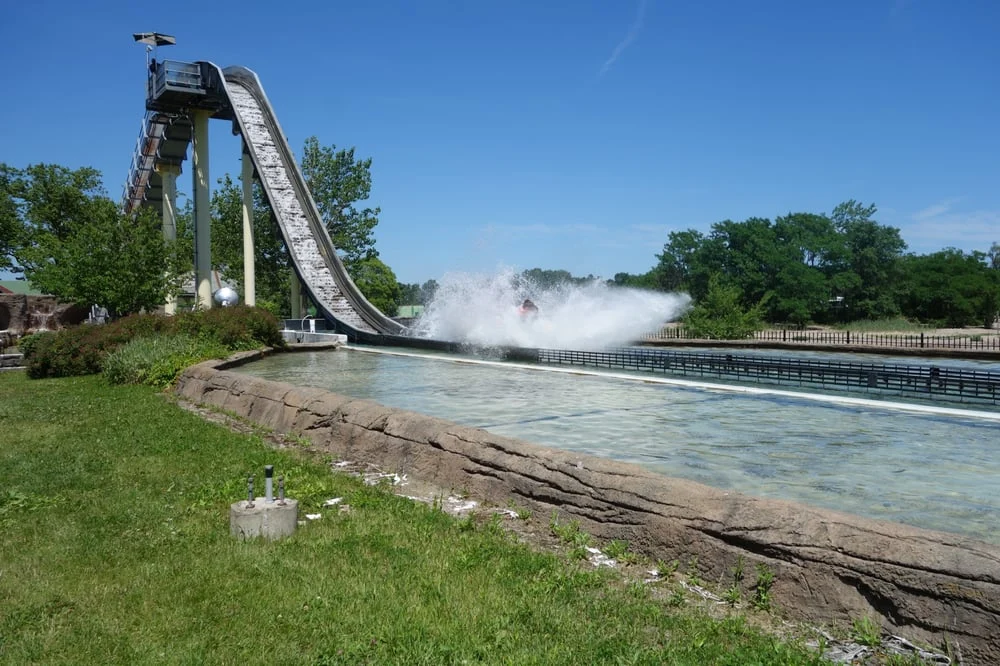 Saw Mill log flume at Playland in Rye, New York