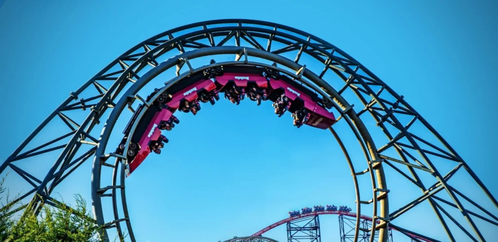 ICON roller coaster at Blackpool’s Pleasure Beach Resort amusement park