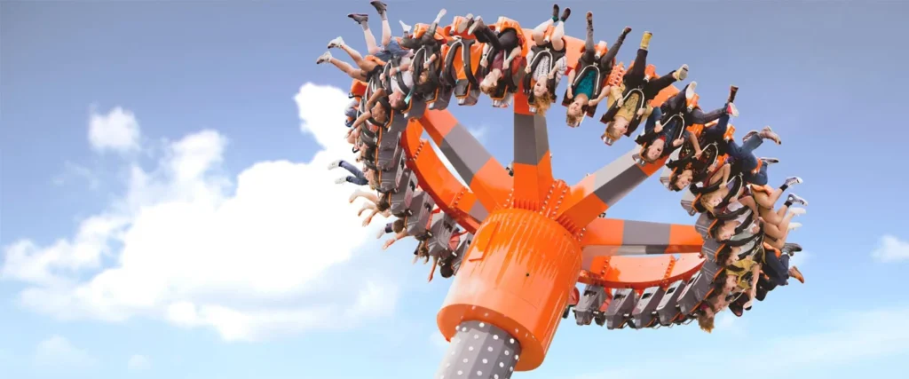 Stratosfear thrill ride at Rainbow’s End in Auckland