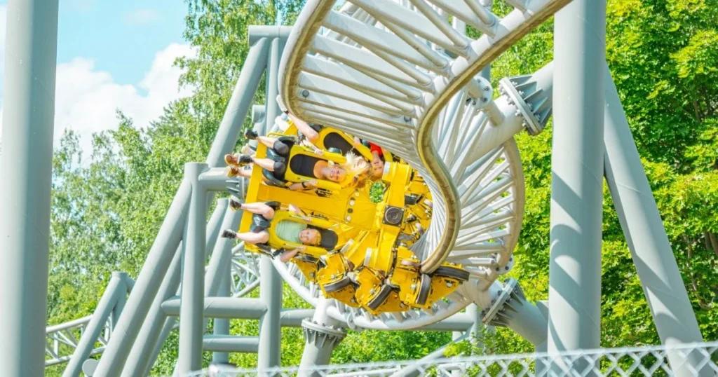 Tornado roller coaster at Särkänniemi in Tampere