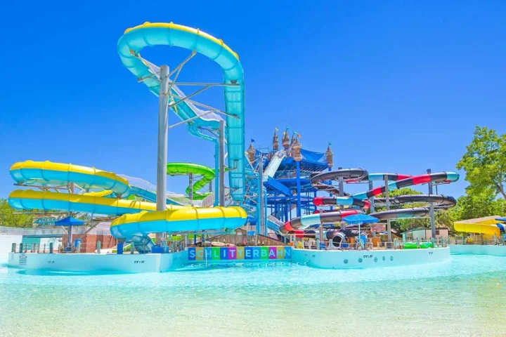 Water slides at Schlitterbahn New Braunfels