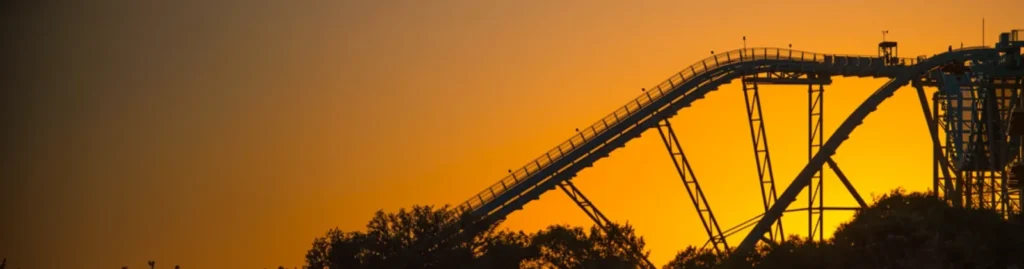 Roller coaster at SeaWorld San Antonio