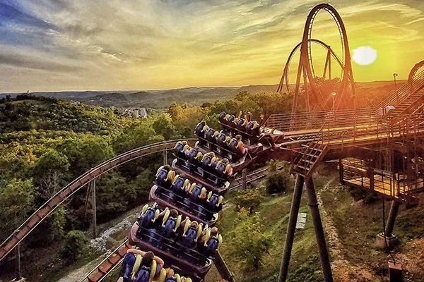 Wildfire at sunset at Silver Dollar City