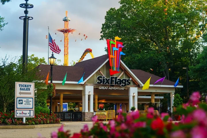 Entrance to Six Flags Great Adventure in Jackson, New Jersey