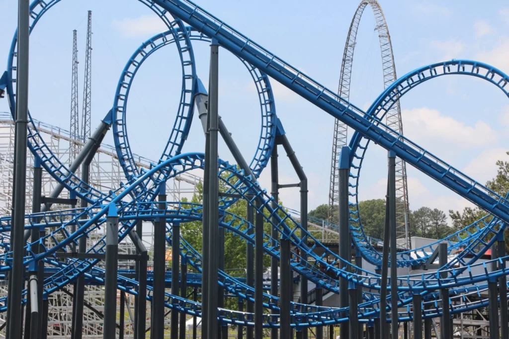 Blue Hawk roller coaster at Six Flags Over Georgia