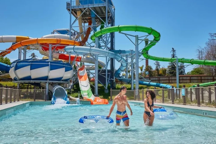 Water slides and splash pool at South Bay Shores