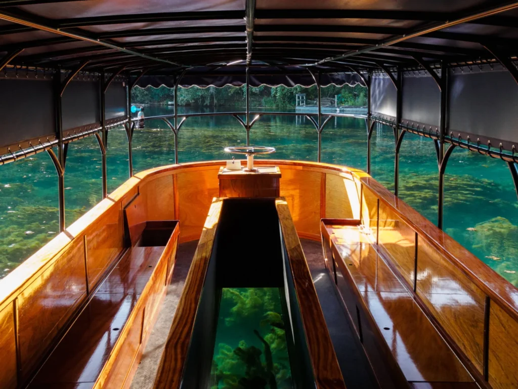 Glass-bottom boats at Spring Lake in San Marcos