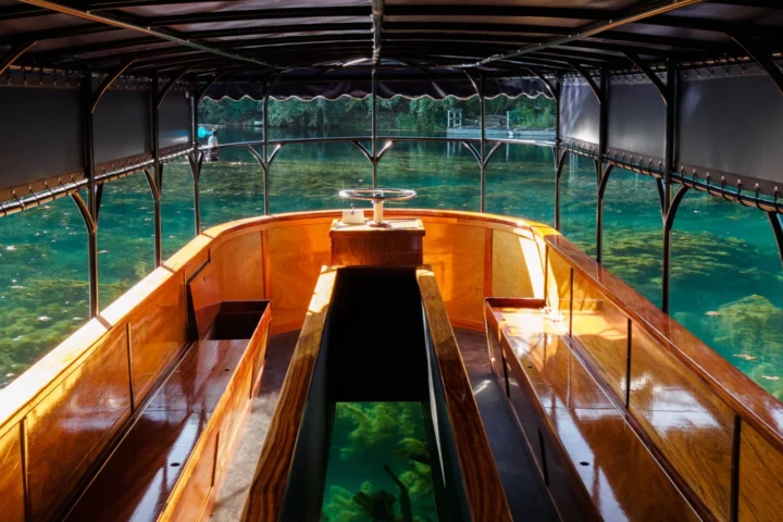 Glass-bottom boats at Spring Lake in San Marcos