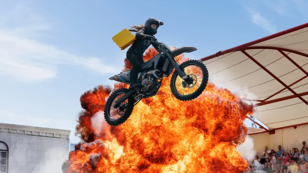 Motorcycle stunt show at Warner Bros. Movie World